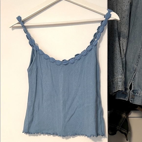 Nobody'S Child Tops - Nobody’s Child Blue organic cotton daisy tank